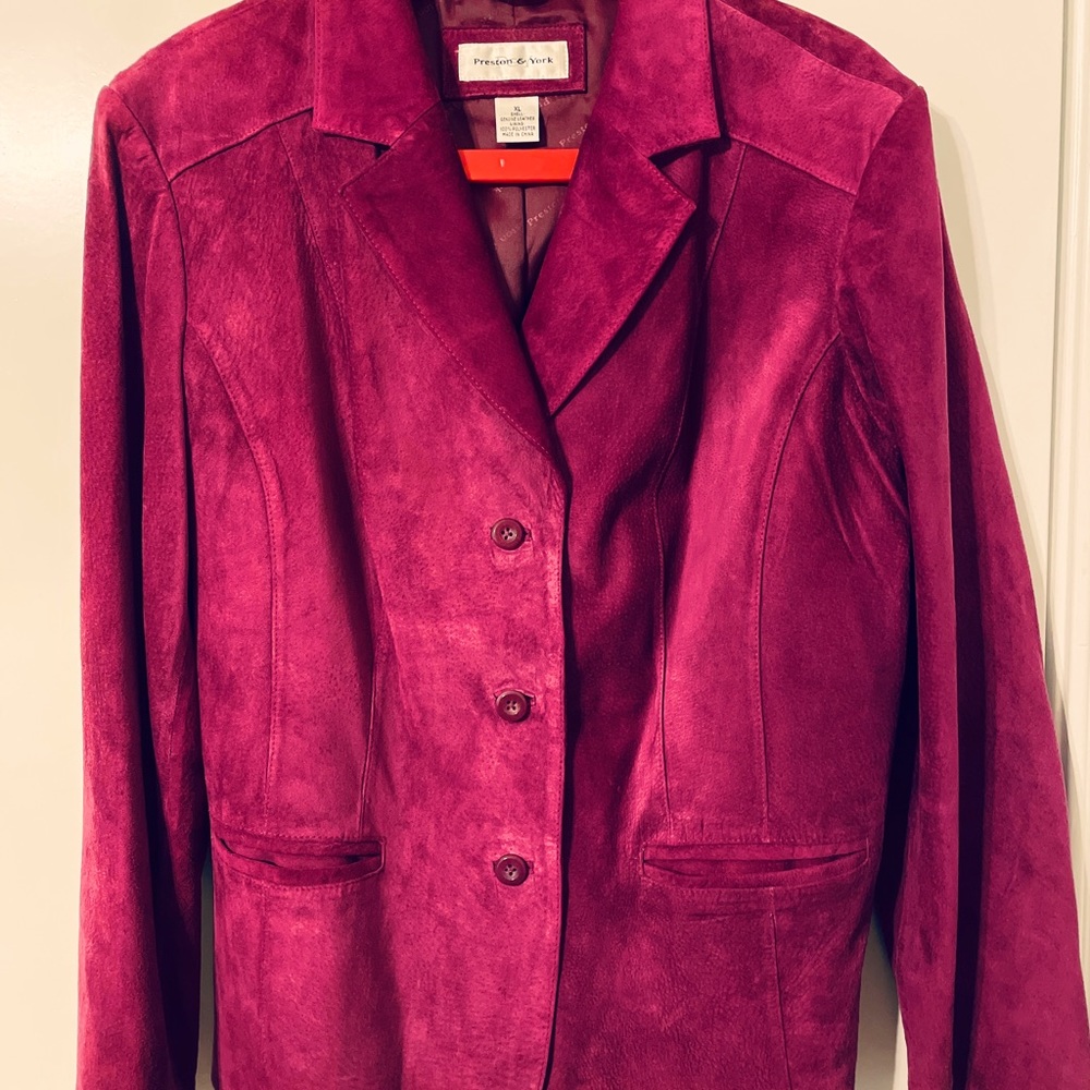 Preston & York Mauve Leather Blazer XL